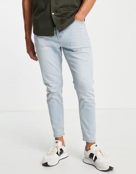 Topman | Topman stretch tapered jeans in light wash tint商品图片,6折×额外8折, 额外八折