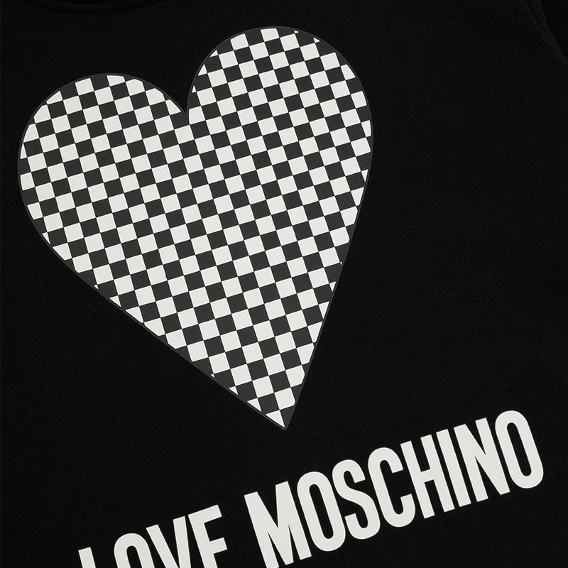 Moschino | MOSCHINO 女士黑色棉质连帽卫衣 W630704-E1762-C74商品图片,独家减免邮费