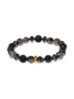 Jean Claude | Dell Arte 24K Yellow Gold, Sterling Silver & Multi-Stone Stretch Bracelet,商家Saks OFF 5TH,价格¥439