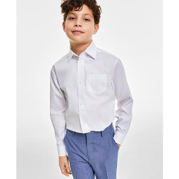 Calvin Klein | Big Boys Slim Fit Solid Stretch Poplin Shirt商品图片,独家减免邮费