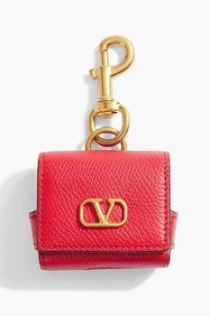 Valentino | VLOGO pebbled-leather AirPods case,商家THE OUTNET US,价格¥1112