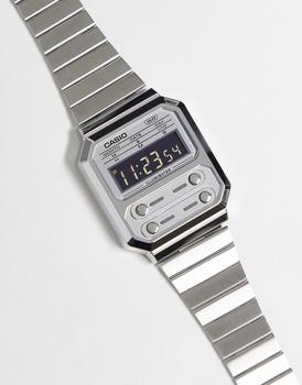 推荐Casio A100 metal band vintage watch in silver商品
