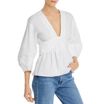10 Crosby Derek Lam, Derek Lam | Derek Lam 10 Crosby Womens Hidden Back Zipper V Neck Blouse商品图片 2.1折