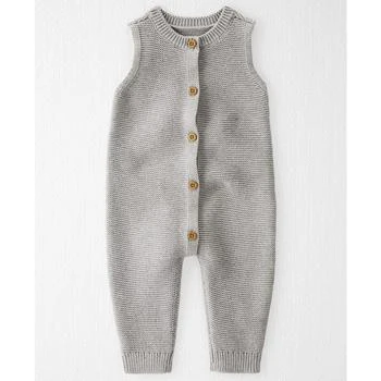 Carter's | Baby Boys and Baby Girls Organic Cotton Sweater Knit Button Front Jumpsuit 独家减免邮费