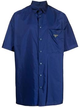 Prada | PRADA Re-Nylon oversized shirt bluette商品图片,
