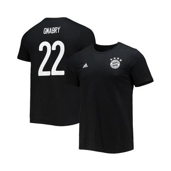 亚历山大王联名阿迪达斯, Adidas | Men's Serge Gnabry Black Bayern Munich Amplifier Name and Number T-shirt商品图片 