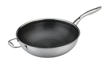 Frieling | Frieling Black Cube 12-1/2 Inch Stainless/Nonstick Hybrid Wok,商家Premium Outlets,价格¥1147