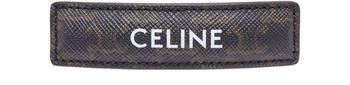 Celine | 标识印花牛皮革、铁合金和人造革发夹商品图片,