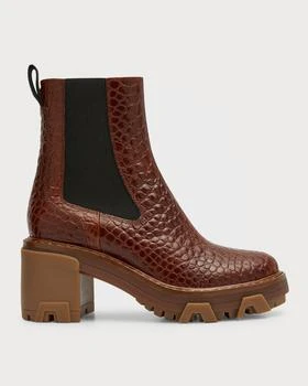 推荐Shiloh Croc-Embossed Chelsea Boots商品