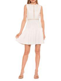 product Justine Sleeveless Dropped Waist Dress With Lace image