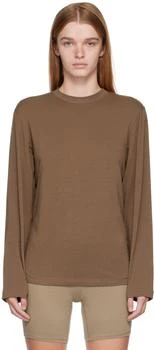 SKIMS | Brown SKIMS Boyfriend Sleep Long Sleeve T-Shirt 