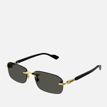 推荐Gucci Rimless Rectangular Metal Sunglasses商品