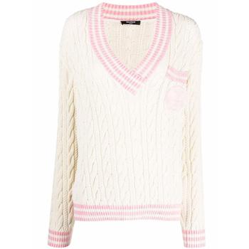 推荐Wool-Blend Cable Knit Sweater With Patch商品