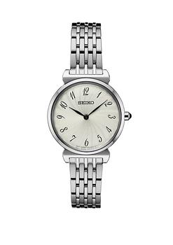 精工女表, Seiko | Stainless Steel Essential Watch With Silver Pattern Dial And Black Arabic Numbers商品图片 6折