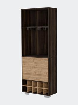 商品FM Furniture | Bahamas Corner Bar, Ten Wine Cubbies, Double Door Cabinet, Two Shelves, One Interior Shelf,商家Verishop,价格¥2420图片