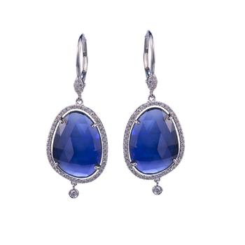 商品Blue Sapphire and Diamond Drop Earrings,商家Premium Outlets,价格¥26168图片