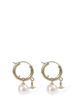 商品Fenella Imitation Pearl Hoop Earrings图片
