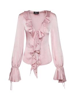 BLUMARINE | Blumarine Ruffled Long-Sleeve Blouse商品图片,4.7折起