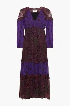 ba&sh | Gypsie tiered printed crepon midi dress 1.5折×额外9.5折, 额外九五折