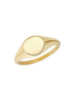 商品Saks Fifth Avenue | 14K Yellow Gold Signet Ring,商家Saks OFF 5TH,价格¥2891图片