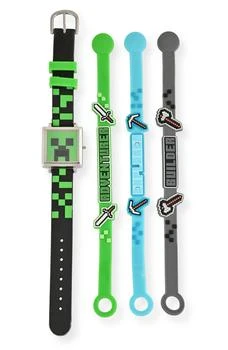 Accutime | Kids' Minecraft LCD Watch & Bracelet Set,商家Nordstrom Rack,价格¥55