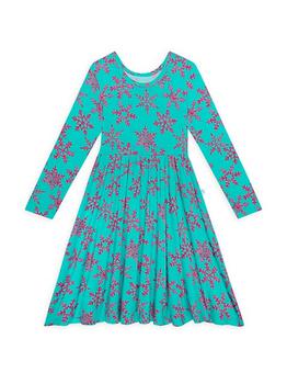 推荐Little Girl's Queen Of Snowflakes Long-Sleeve Basic Twirl Dress商品