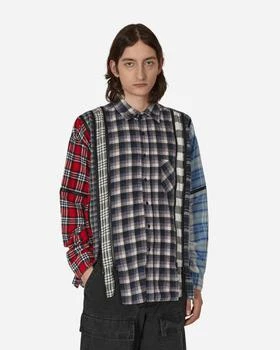 推荐7 Cuts Zipped Wide Flannel Shirt Multicolor商品
