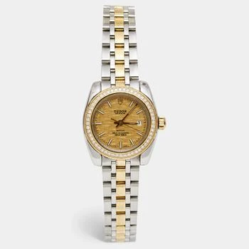 推荐Tudor Champagne 18K Yellow Gold Stainless Steel Classic Date 22023-0012 Women's Wristwatch 28 mm商品