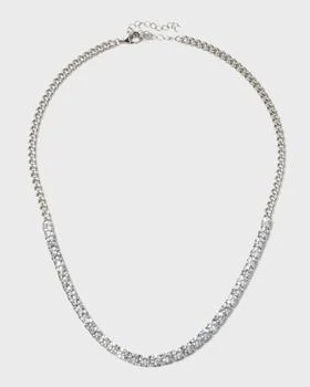 Golconda by Kenneth Jay Lane | Round Cubic Zirconia and Chain Necklace, 5.0tcw,商家Neiman Marcus,价格¥4590