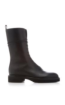 推荐Khaite - Women's Conley Lace-Up Leather Combat Boots - Black - IT 36 - Moda Operandi商品