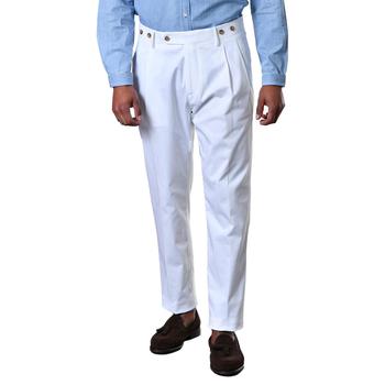 Berwich | Barber Cotton Trousers/White商品图片,满$175享9折, 满折