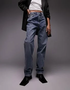 Topshop | Topshop Dad jeans in mid blue 4.6折, 独家减免邮费