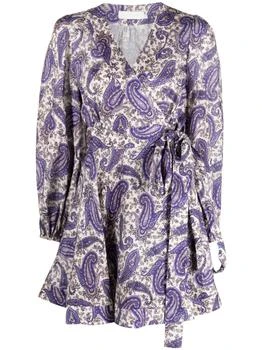 推荐ZIMMERMANN - Paisley Print Linen Short Dress商品