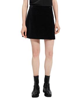 Theory | Velvet Wrap Mini Skirt商品图片,额外7.5折, 额外七五折