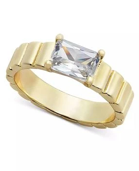 On 34th | Gold-Tone Baguette Crystal Textured Band Ring, Created for Macy's,商家Macy's,价格¥143