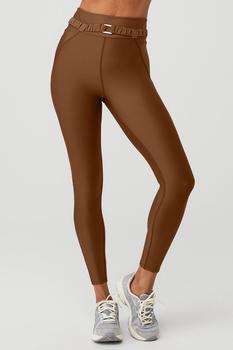 Alo | Airlift High-Waist 7/8 Charmer Legging - Cinnamon Brown商品图片,独家减免邮费