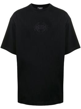巴黎世家t恤怎么选, Balenciaga | BALENCIAGA Lion's Laurel large fit T-shirt Black商品图片 