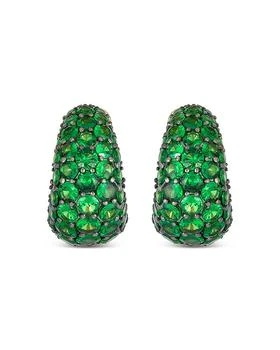 Piranesi | 18K Yellow Gold Dome Huggie Hoop Earrings with Green Tsavorite Garnets,商�家Bloomingdale's,价格¥73798