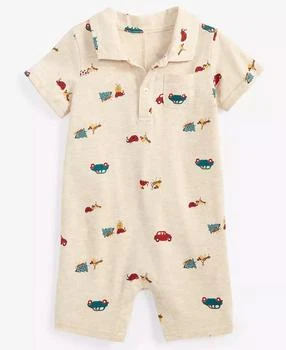 First Impressions | Baby Boys Present Party Printed Collared Sunsuit, Created for Macy's,商家Macy's,价格¥46