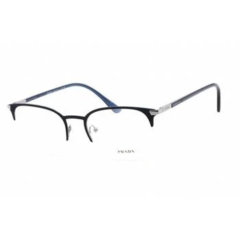 Prada | Prada Men's Eyeglasses - Matte Blue Metal Rectangular Shape Frame | 0PR 57YV 02N1O1 4.2折×额外9折x额外9.5折, 独家减免邮费, 额外九折, 额外九五折