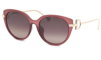 更多菲拉格慕墨镜, Salvatore Ferragamo | Brown Gradient Cat Eye Ladies Sunglasses SF919SA 606 55商品图片 2.1折