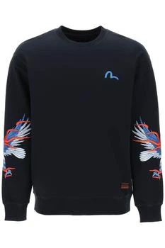 Evisu | Evisu seagull & eagle embroidered sweatshirt 4.6折