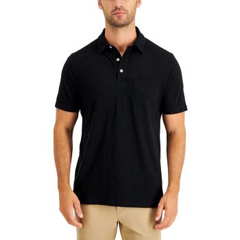 Club Room | Men's Regular-Fit Textured Polo Shirt, Created for Macy's商品图片,7折×额外8折, 额外八折
