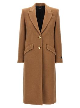 商品Long Single-Breasted Coat Coats, Trench Coats Beige图片