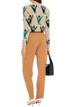 商品Victoria Beckham | Cropped jacquard-knit wool sweater,商家THE OUTNET US,价格¥1730图片