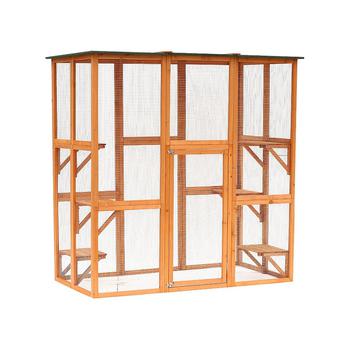 商品PawHut | Large Catio Enclosure Shelter Cage 6 Cat Platforms Orange,商家Macy's,价格¥3456图片