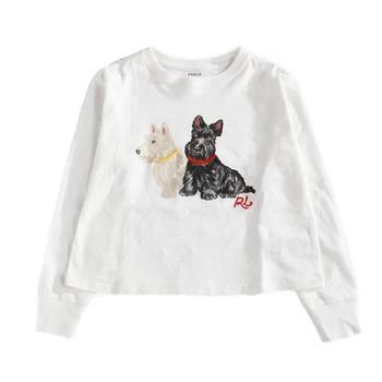 Ralph Lauren | Polo Ralph Lauren Kids Dogs Printed Long Sleeved T-Shirt,商家Cettire,价格¥377