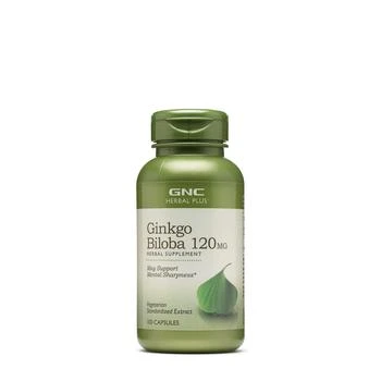 推荐GNC Herbal Plus Ginkgo Biloba 120mg | Supports Mental Sharpness, Vegetarian | 100 Capsules商品