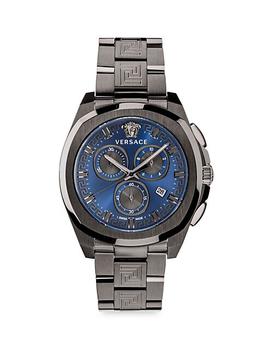 范思哲手表好不好, Versace | Versace Geo Chrono IP Gunmetal Chronograph Bracelet Watch商品图片 
