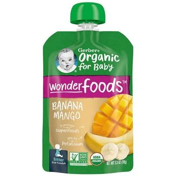 Gerber | 婴儿2段有机水果泥辅食 (香蕉&芒果),商家Walgreens,价格¥14.56